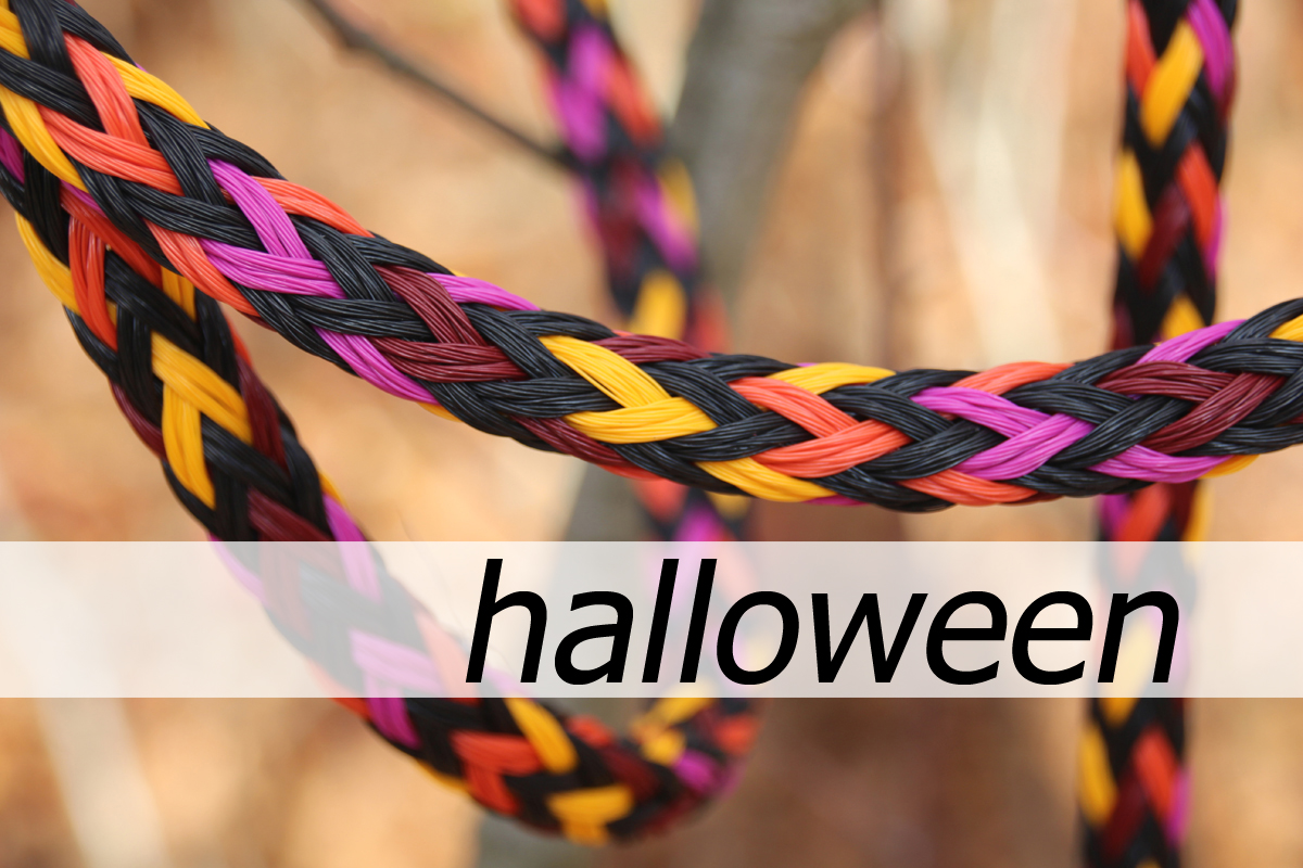 Air rope (Hohlgeflecht) mehrfarbig - Halloween
