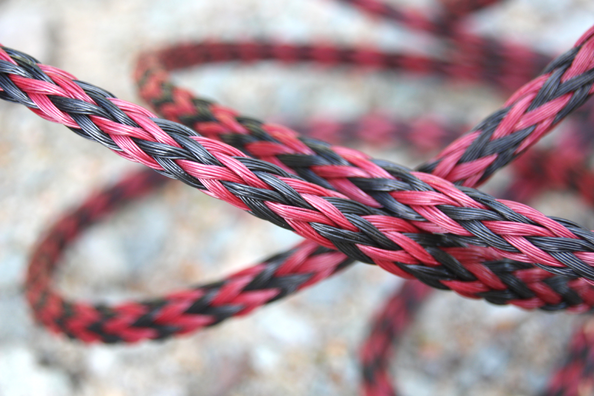 Air rope (Hohlgeflecht) mehrfarbig - Lakritz