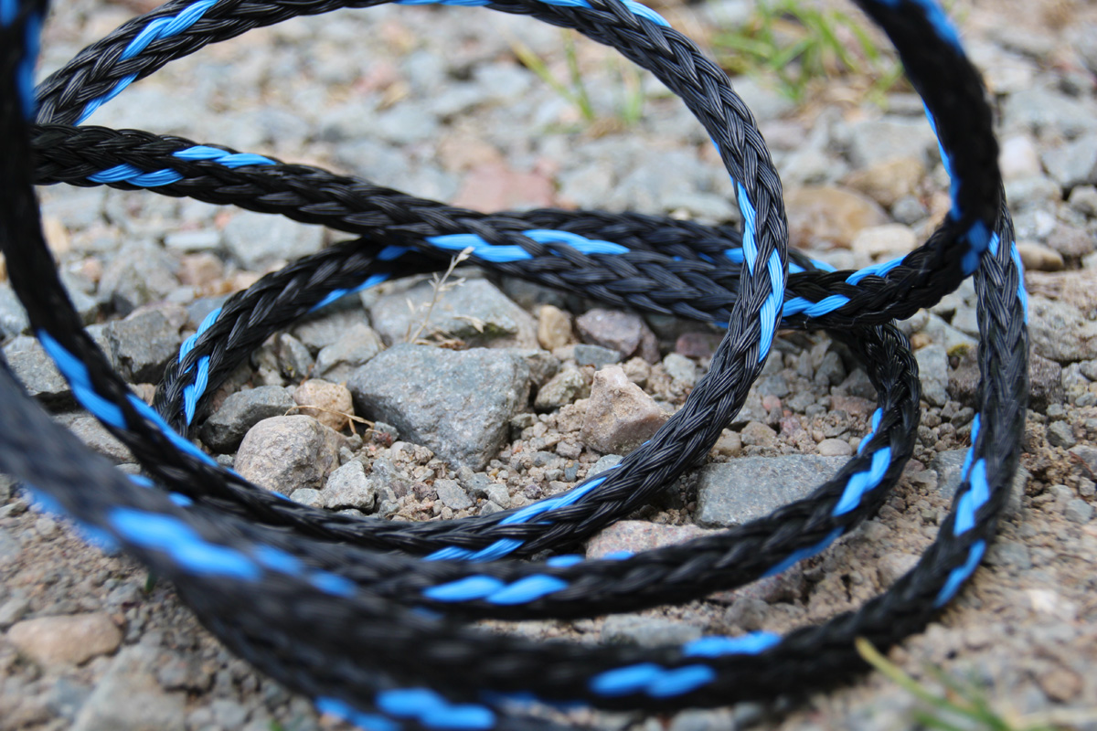 Air rope (Hohlgeflecht) mehrfarbig - Black blues