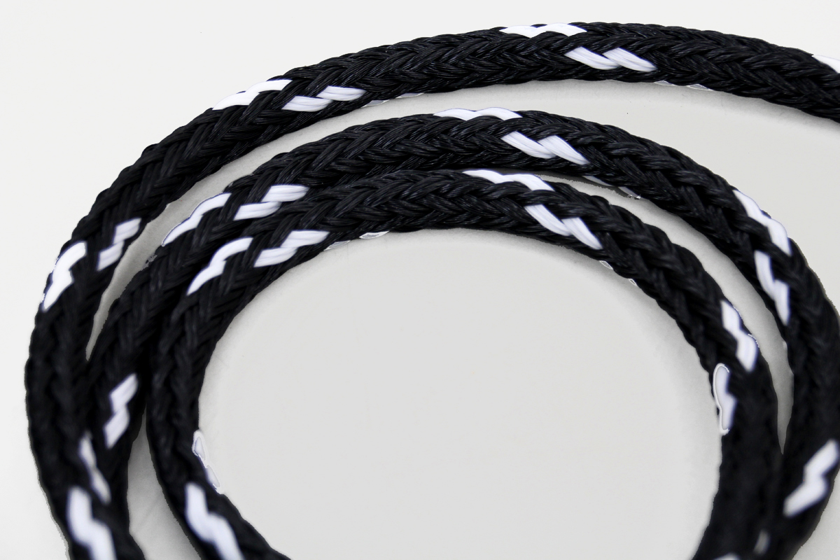 Air rope (Hohlgeflecht) mehrfarbig - Black zebra