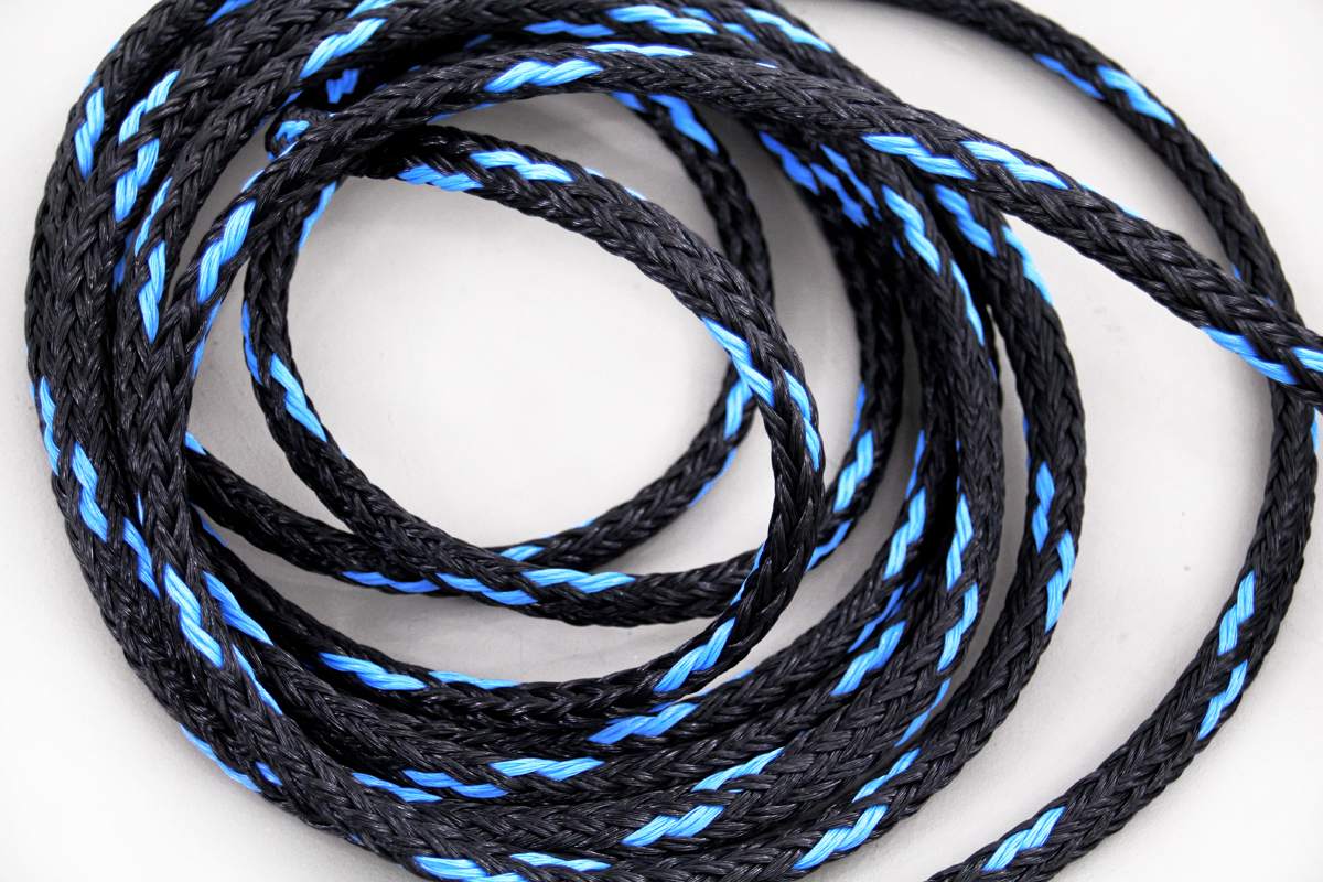 Air rope (Hohlgeflecht) mehrfarbig - Black blues