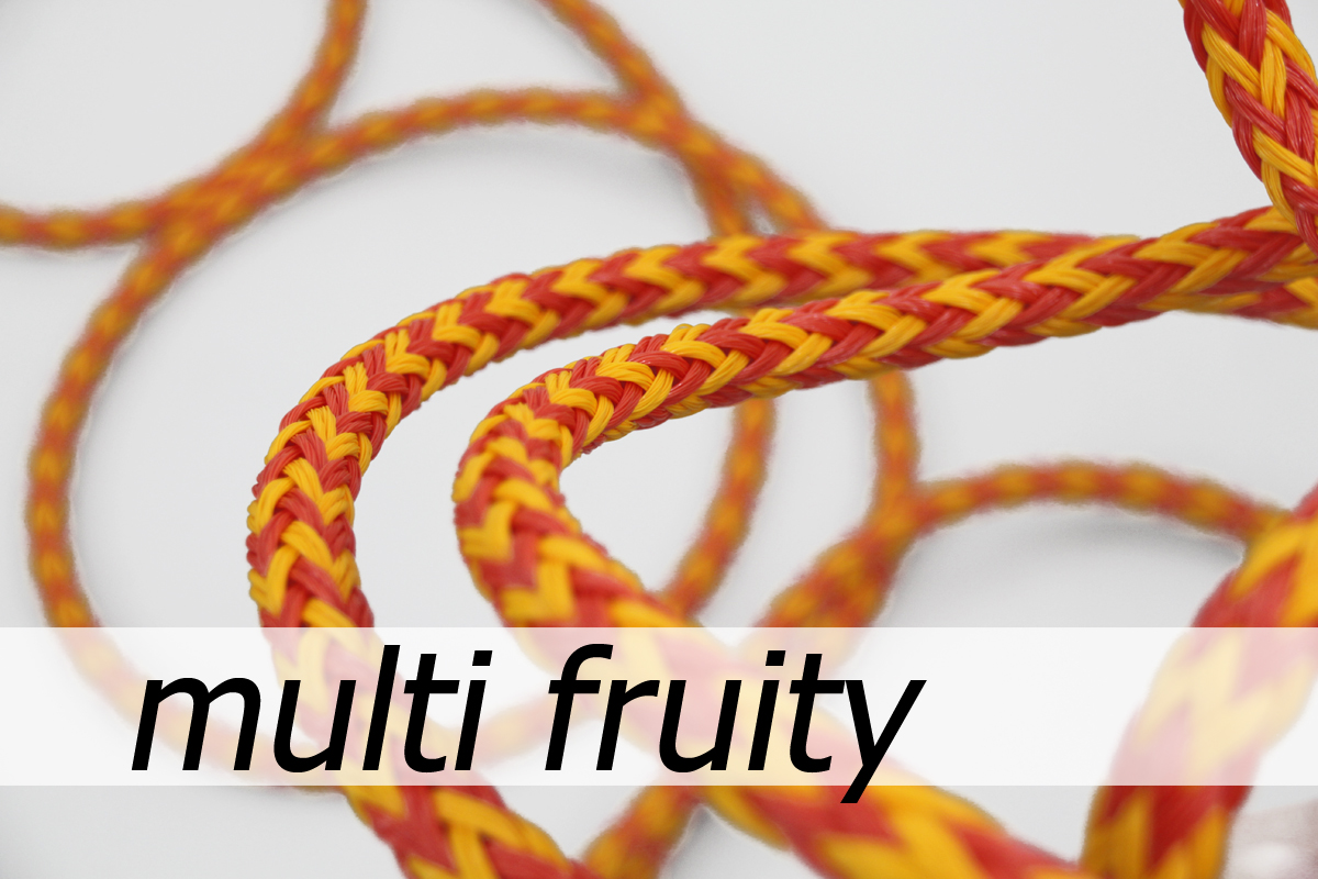 Air rope (Hohlgeflecht) mehrfarbig - Multi fruity
