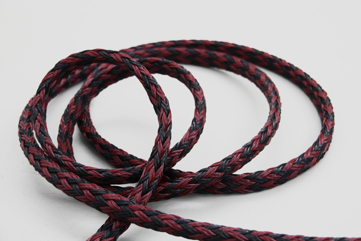 Air rope (Hohlgeflecht) mehrfarbig - Lakritz