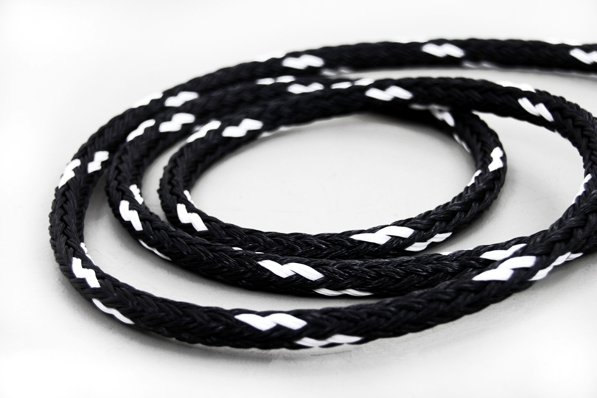Air rope (Hohlgeflecht) mehrfarbig - Black zebra